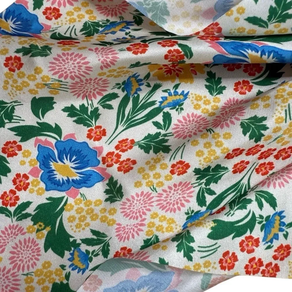 Floral Satin Hair scrunchie scarf combo